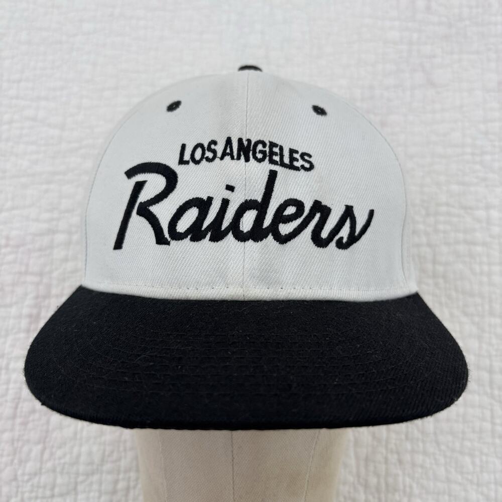 Vintage Los Angeles Raiders TISA Black and White SnapBack Hat
